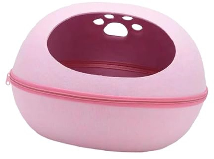 KiBcsLic Niche pour Chat, Refuge Douillet pour Animaux, Design Coquille D'œuf Amovible, Protection Robuste pour Meubles, Rose