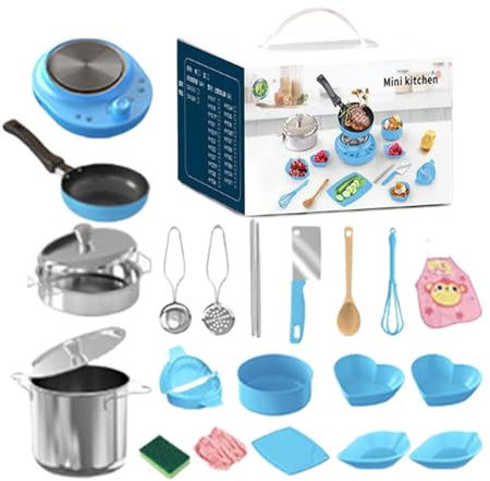 Rrlihjgu Kitchen Accessories Toy, Cooking Games for | Realistic and Interactive Safe Equipment Set for Fine Motor Role Play