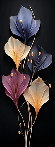 ZHUMUTO Diamond Painting Erwachsene Groß XXL 60x160cm Ginkgo Blumen | 5D Diamant Painting Bilder Elegante Blüten, DIY Diamant Malerei Set mit 5 Werkzeugsets, Florale Wanddeko