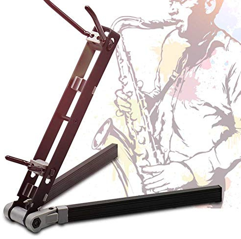 Akozon Supporto per Sassofono Contralto Pieghevole Regolabile, Staffa Portatile Universale per Sax per una Facile Conservazione e Visualizzazione