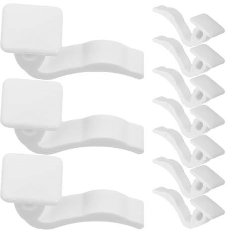 Angoily Lot de 10 Clips de Fixation pour Radiateur, Fixation pour Radiateur en Plastique Abs Blanc, Installation Facile pour Maison et Hôtel