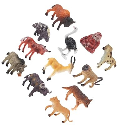Ailan Exquisite Tierfiguren Kollektion, Lernspielzeug mit afrikanischen Motiven, lebensechte Tierfiguren Spielset Dekoration für Kinder