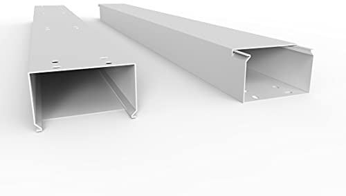 SCOS Smartcosat Kabelkanal, 100x60 mm, 5x2 m, Weiß, schraubbar | PVC, UV-beständig, Innen & Außen, 5 Stangen à 2 m = 10 m, Made in Germany