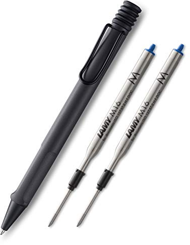 Lamy Kugelschreiber Safari, Umbra ABS-Kunststoff mit Bronzedrahtclip (1 Safari + 2 Minen, A)