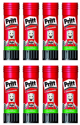 Pritt Klebestift, sicherer und kinderfreundlicher Kleber für Kunst und Bastelarbeiten, starker Klebstoff für Schule & Bürobedarf (2x 4er Pack / 43g)