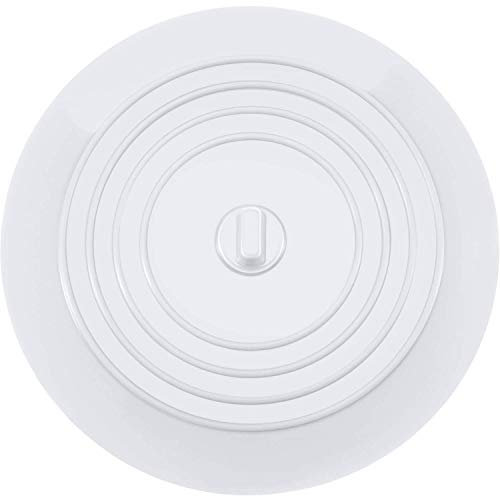 Bouchons pour Baignoire Silicone Bouchon d'évier Bouchon evier de cuisine 15,3 CM de diamètre pour Les Cuisines, Salles de Bains et Blanchisseries Bouchon de Vidange Universels (1 pcs, Blanc)