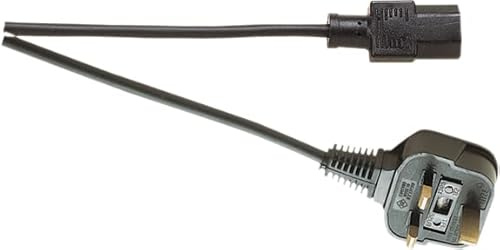 Netagon IEC Mains Power Lead Cord to 3 Pin UK Plug 5A C13 Cable | For use with Projectors, PC, Monitor, Computers, Amplifiers, DJ Equipment | Available in 0.5m, 1m, 1.5m & 2m (0.5m Long)