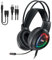 DR1TECH FireScout Cuffie da Gaming LED con Filo e Microfono per PC - Cuffie Over Ear Driver 40mm con Audio Stereo - USB e Doppio Jack + Adattatore incluso [Amazon Exclusive]