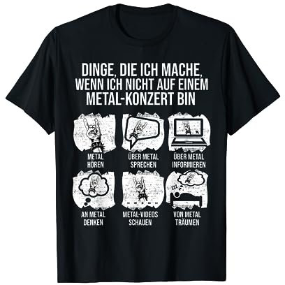Metal Zeichen Pommesgabel zum Metal Konzert für Metalfan T-Shirt