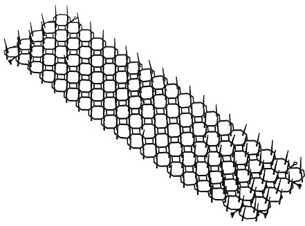 UPP Lot de 48 grilles anti-épines - Protection efficace pour jardin, parterres et voiture - Barrière pour animaux - Tapis Scat Spike - Réseau anti-chats - Ajustable et extensible - Noir