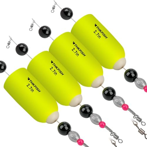 THKFISH Fiskeflottörer Bobbers Fiske Popping Kork Öring Float Rig Väg Popping Flytande Kork För Saltvattenfiske 4 st