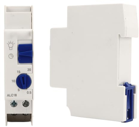 Interruptor de Tiempo de Luz de Escalera, Interruptor de Temporizador Mecánico 220V 16A Disyuntor de Luz de Pasillo Doméstico Controlador de Circuito de 0,5-20 Minutos, para Luces Publicitarias