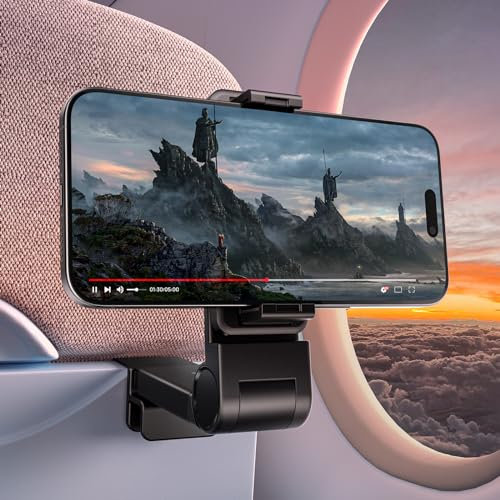 JSAUX Support de Téléphone pour Avion avec Rotation à 360 Degrés, Mains Libres pour Voyage en Avion