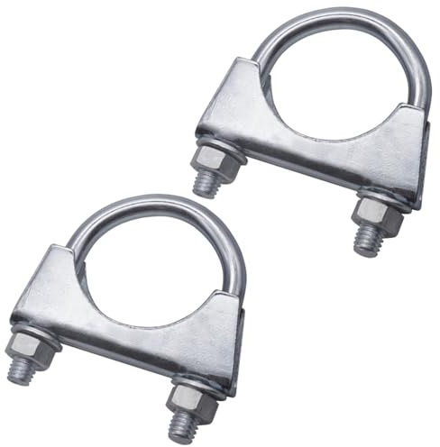 SKIR'CO (2 pièces) Colliers de serrage pour tuyaux de 42 mm de diamètre, colliers de serrage en U, supports de tuyaux zingués
