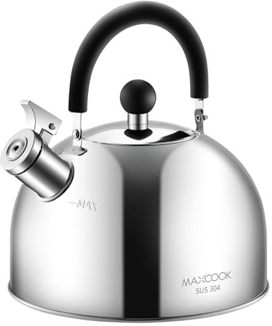 MAXCOOK 304 Stainless Steel Whistling Tea Kettle 3.17 Quart/3L Tea Pot