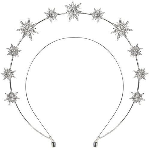 O-Kinee Carnival Haarreif Sonnenstrahlen,Göttin Hochzeit Haar,Krone mit Heiligenschicht,Stirnband Stern,Carnival Kostüm Accessoire,Silber Tiara Party Haarschmuck für Frauen und Mädchen