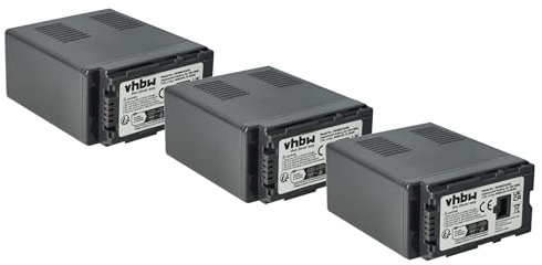 vhbw 3X Batterie Remplacement pour Panasonic VW-VBG6 | pour caméra vidéo caméscope (4400mAh, 7,4V, Li-ion) avec puce d'information