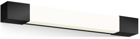 PHILIPS Rover LED Spiegelleuchte quadratisch, ideal geeignet für das Badezimmer, 5 W, 750 lm, 2700 K, Schwarz, IP44, wasserfest