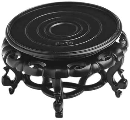 RORPOIR Soporte Para Pecera Elevado De Resina Estilo Oriental 8.85X8.85X3.93 Pulgadas Soporte Para Plantas Macetas Jarrones Accesorios Peceras Y Jardín
