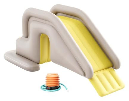 Aufblasbare Rutsche, Spielplatzrutsche Kinder, Wasserrutsche für Pool, GRAU