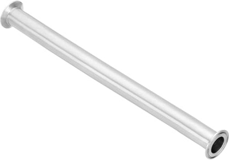 PATIKIL Tubo Tri Morsetti 1 1/4 OD, Tubo Morsetto Morsetto Triangolares Sanitario Flangia Ferrule 50,5mm(Morsetti Tri 1,5) Tubazione Sanitaria Acciaio Inox 304 Birrificio, 400mm/15,75 L