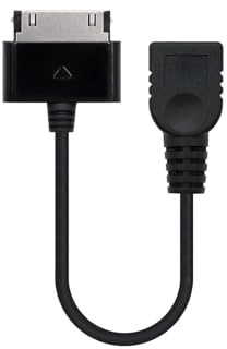 Câble USB 2.0 OTG Samsung avec connecteur 30 Broches mâle et USB-A Femelle, Noir, Mesure 15 cm, idéal pour connecter des appareils compatibles Rapidement et en Toute sécurité.