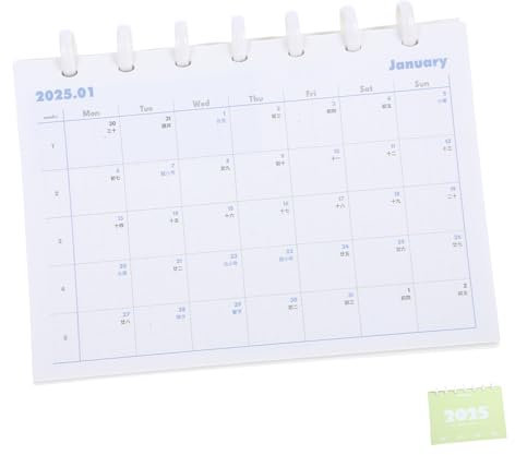 VILLCASE Stehender Kalender 2025 Büro-tischkalender für Die Tägliche Planung Ästhetischer Dekorativer Kalender Papiermaterial
