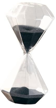 Ciieeo Sablier de Bureau en Verre Noir Classique de 5, Ornement Décoratif Élégant et Minuterie Fonctionnelle pour Bureau ou Sauna