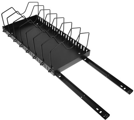 AUTSUPPL Pot Lid Storage Rack Adjustable Pan Organizer for Cabinet Dividers Plate Organizer for Kitchen Pots and Pans Shelf Storage