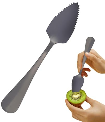 Xummpxuk Grapefruktskedar tandade rostfria, långt handtag rostfritt stål kiwisked med tandad kant | köksredskap servis för frukt, skopa glass eller omrörningsdrycker