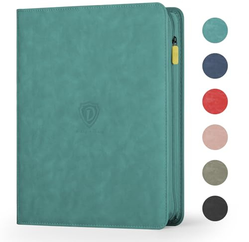 Deoyibu Raccoglitore per carte con 9 tasche, Raccoglitore per carte da collezione per 360 carte da collezione, Album per carte da collezione bifacciale con chiusura lampo, raccoglitore per carte MTG