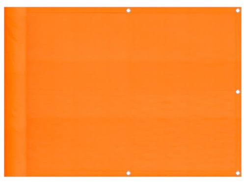 vidaXL Balkon-Sichtschutz Orange 75x700 cm 100% Polyester-Oxford, Balkonsichtschutz, Balkonbespannung, Balkon Windschutz, Sichtschutz