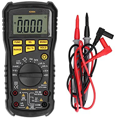 Multimetro digitale Professional Handhell ​​True RMS 6000 conta multimetro automatico con misurazione della temperatura NCV per gli ingegneri elettrici tecnici neri ABS 514G