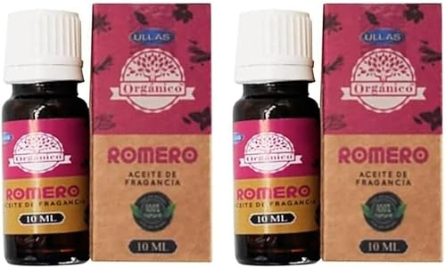 Eterisk rosmarinolja - 2 x 10 ml flaskor – naturligt välbefinnande i varje droppe – 100 % ren – ekologisk