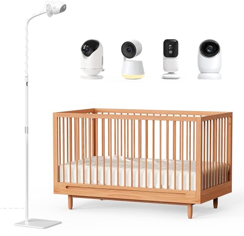 Dr.Care Soporte de Suelo para Monitor de Bebé, Soporte Universal Ajustable con Cuello de Cisne y Base Estable, Instalación sin Taladros, Compatible con Todas Las Cámaras
