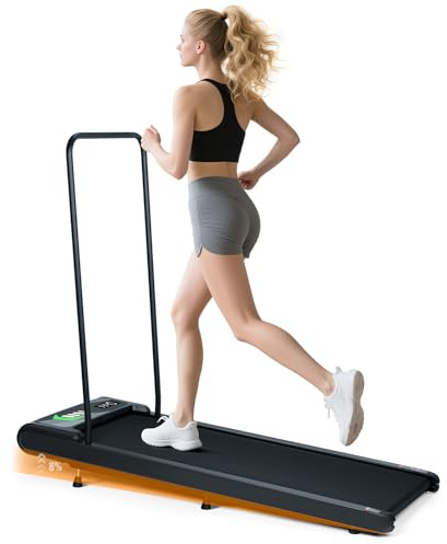 AiQInu Tapis Roulant Elettrico con Inclinazione 8%, Tapis Roulant Salvaspazio, Walking Pad con Telecomando, 2.5 HP, Display Led E Funzionalità Bluetooth, Adatto Per Uso Domestico e In Ufficio, 2-8 Km/