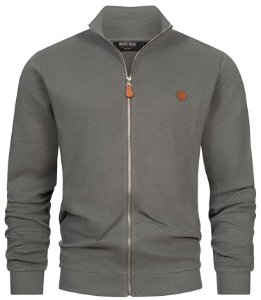 Indicode Herren INGuadalupe Strickjacke Cardigan-Sweater aus 100% Baumwolle | Klassische Strickjacke aus Baumwolle mit Rippbündchen, Cardigan, Herrenjacke, Freizeitjacke, Strickoberteil für Männer