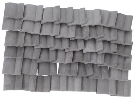 BESPORTBLE 50piezas Tejas Miniatura para Artesanía DIY Ladrillos De Techo Realistas para Casas De Muñecas Modelos De Tejas para Miniatura Materiales para Paisajes con Mesa De Arena