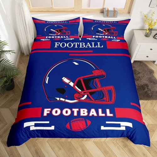 Feelyou Football Duvet Cover King Size Boys Girls Boys Bedding Set Breathable Soft Football City Fans Gift Comforter Cover 3Pcs Bedroom Decor No Comforter