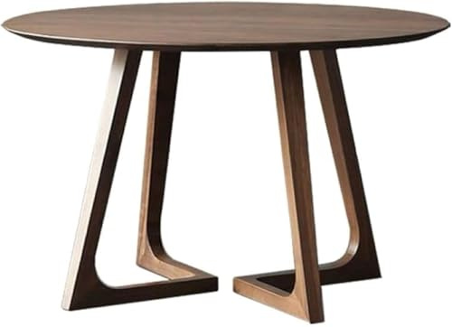 Tavolo da pranzo rotondo in legno massello moderno metà secolo per piccoli spazi, perfetto per cucina e sala da pranzo, 2-4 posti, tavolino ideale per il tempo libero