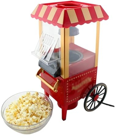 Palomitero Mini Máquina de palomitas maíz Vintage, máquina Retro for el hogar, pequeño fabricante clásico Máquina palomitas familiar