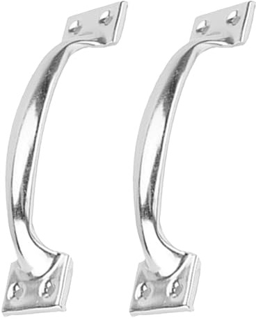 Alipis Poignée de Porte de Garage Coulissante Lot de 2 Pièces en Acier Inoxydable Argenté Stable et Confortable pour Portes de Grange et Armoires