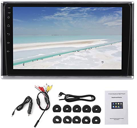 Monitor per poggiatesta per auto HD LED da 9 pollici Lettore multimediale MP5, Schermo video universale per sedile posteriore per casa e auto, Risoluzione 1024x600, Bluetooth,