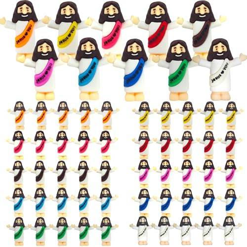 VVJIJILLY 50pcs Mini Jesus Figures Set, Baby Jesus Figurines Mini Figures | for Party Favors, Classroom Activities, Decorative Displays, Creative Doll Collectibles, Great for Events Unique Decor