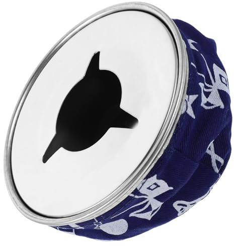 OFFIGAM Cenicero Tipo para Barco de Acero Inoxidable Azul 4, 13 Pulgadas | Portátil, Antiviento y Resistente para Exteriores E Interiores, Diseño Decorativo para Viaje y Patios