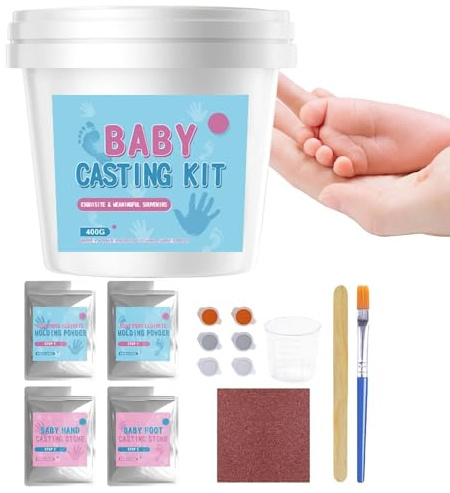 Molde de Mano en Polvo para Escayola | Set para Hacer Molde de Mano de Niños,Arcilla para Manualidades de Yeso - para en Casa, Familia, Guardería, Sala de Estar, Sala de Juegos, Cumpleaños