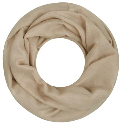 Majea Damen Loop Schal Cary – Eleganter Schlauchschal unifarben – 170x75cm weicher Rundschal für Business & Alltag