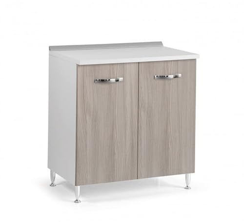 Base per cucina 2 ante olmo in legno nobilitato Cm 80x50xH 85