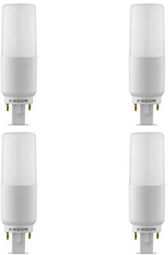 SEBSON LED Lampe G24 neutralweiß 7W, ersetzt 50W Glühlampe, 660 Lumen, G24d Unsiversal-Sockel (G24d-1, G24d-2, G24d-3), LED Leuchtmittel 220°, 4er Pack