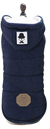 ShuoBeiter Haustier Kleidung Welpen Baumwolle Mantel Jacke Hunde Kleidung Herbst Winter warme Kleidung Hund Katze Bekleidung Dogs Clothes (XL, Dunkel blau)